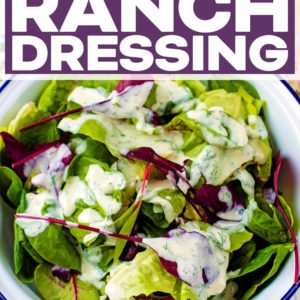 Healthy Ranch Dressing with a text title overlay.