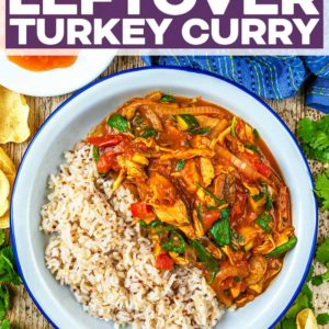 Leftover Turkey Curry with a text title overlay.