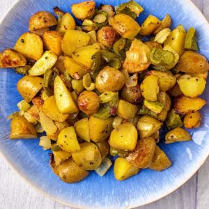 A plate of Baked Home Fries.