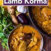 Lamb Korma with a text title overlay.