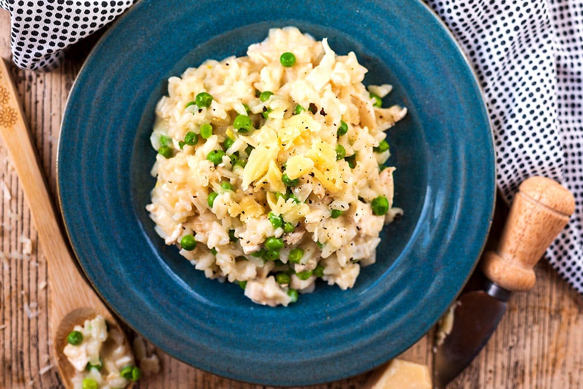 Chicken And Pea Risotto - Daisies & Pie