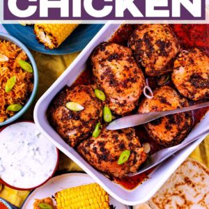 Peri Peri Chicken with a text title overlay.