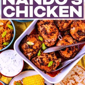 Peri Peri Chicken with a text title overlay.