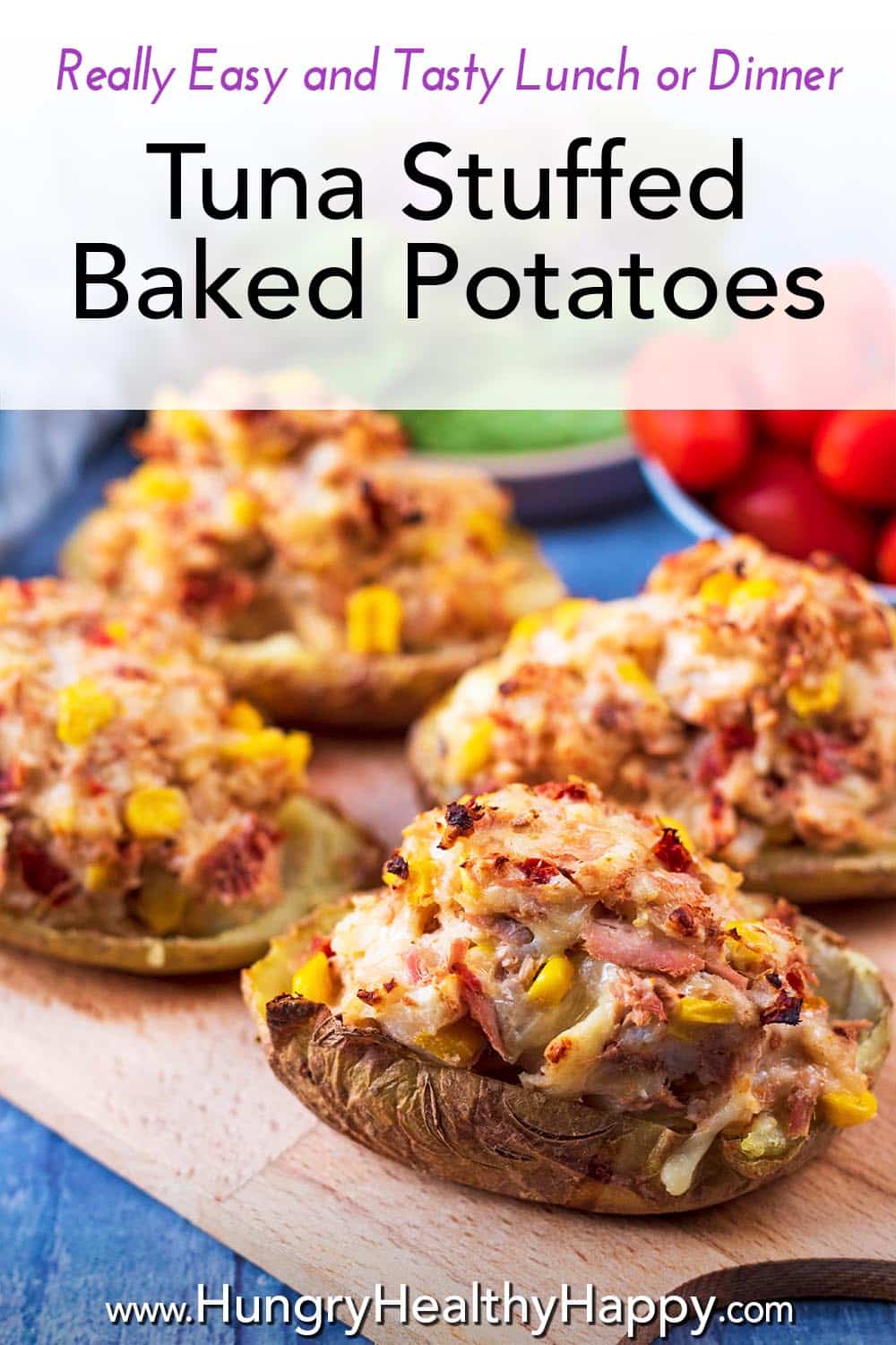 Tuna Stuffed Baked Potato - Hungry Healthy Happy