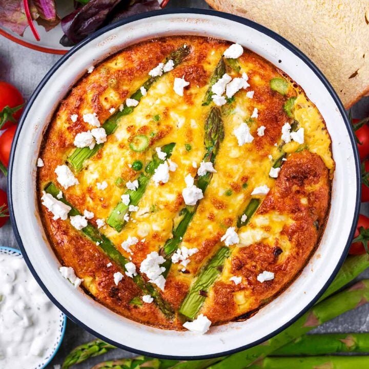 Feta and Asparagus Frittata Hungry Healthy Happy