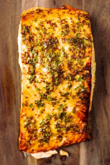 Easy Baked Honey Mustard Salmon - Hungry Healthy Happy