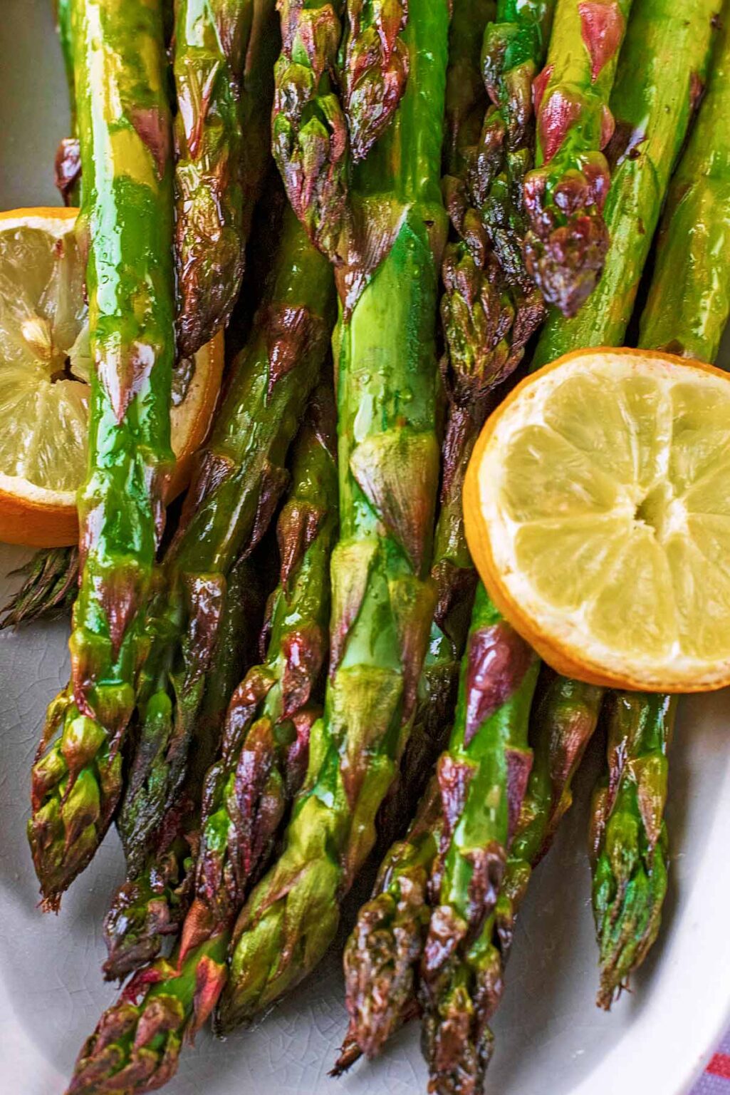 Roasted Lemon Asparagus - Hungry Healthy Happy