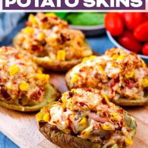 Stuffed Baked Potato with a text title overlay.