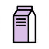 An illustration of a carton of milk.