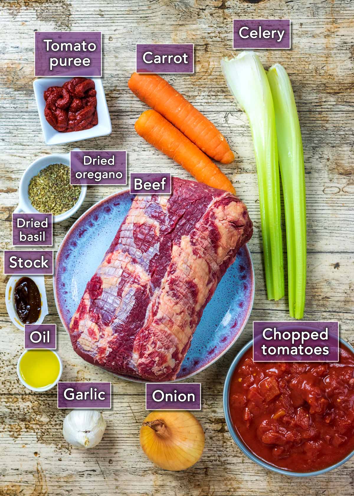 All the ingredients needed for this recipe each with a ext overlay label.