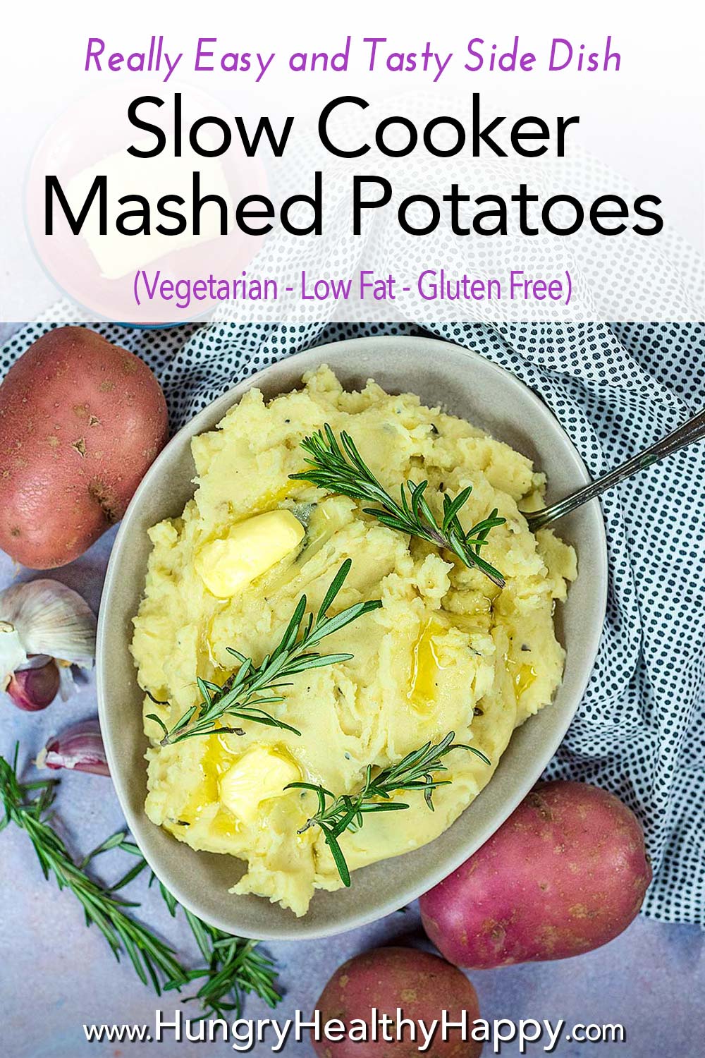 Slow Cooker Mashed Potatoes - Hungry Healthy Happy