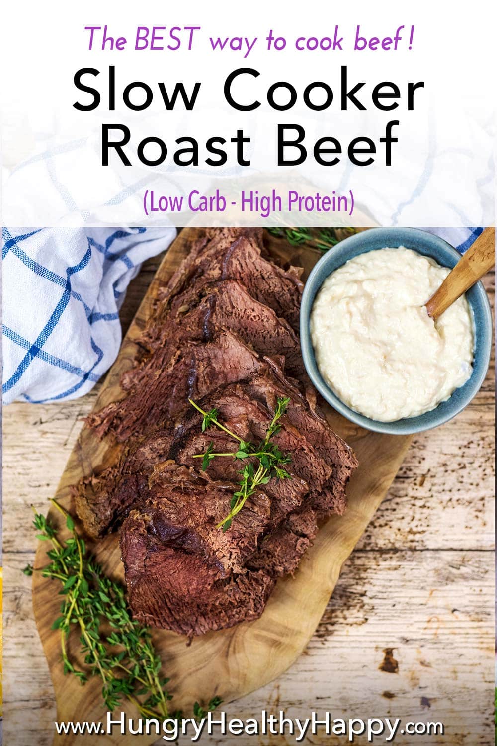 Slow Cooker Roast Beef - Hungry Healthy Happy