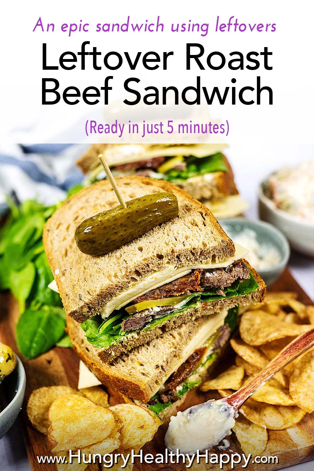 Leftover Roast Beef Sandwich - Hungry Healthy Happy