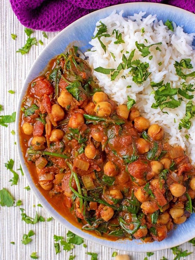 Chickpea and spinach curry story