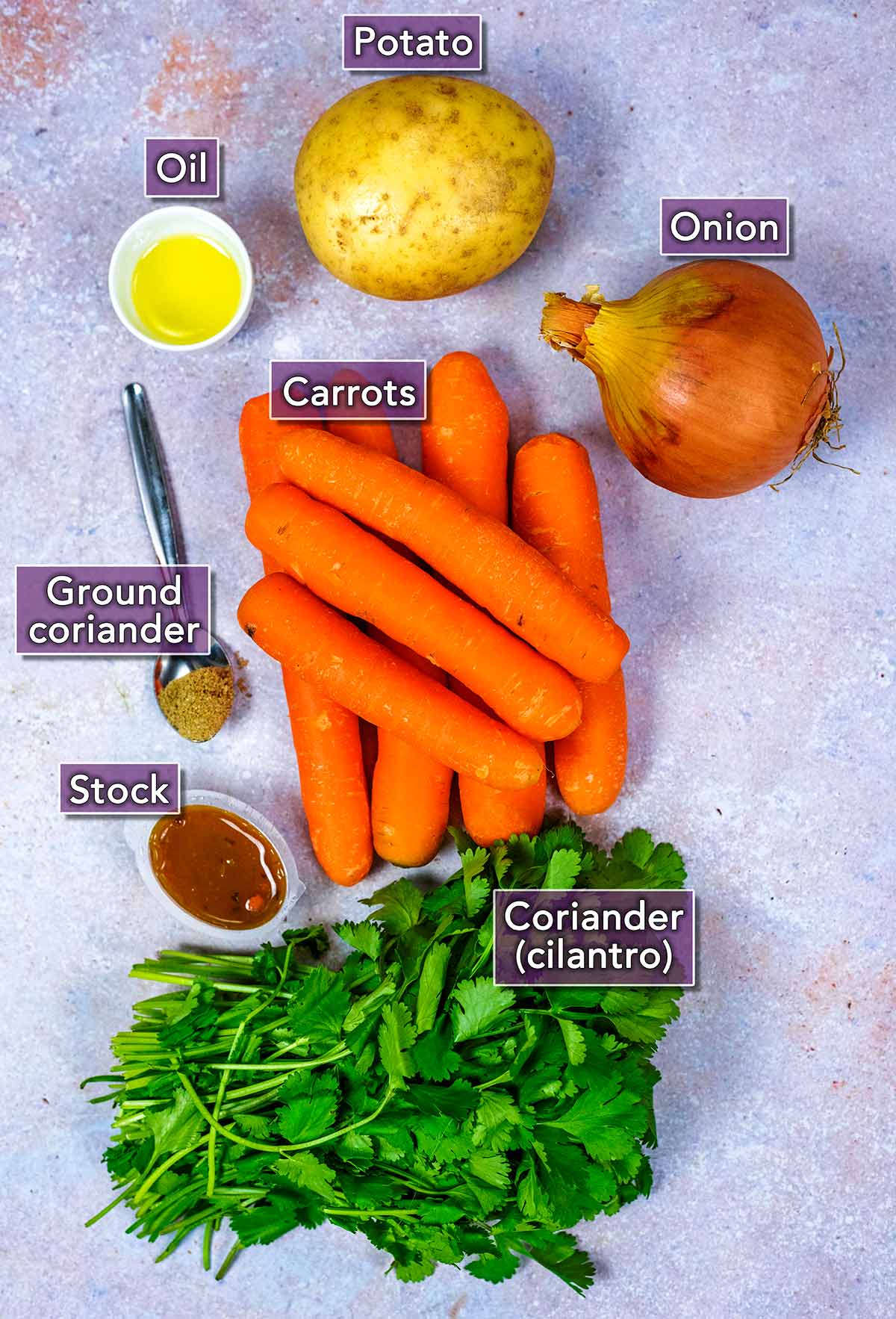 All the ingredients needed to make this recipe with text label overlay.