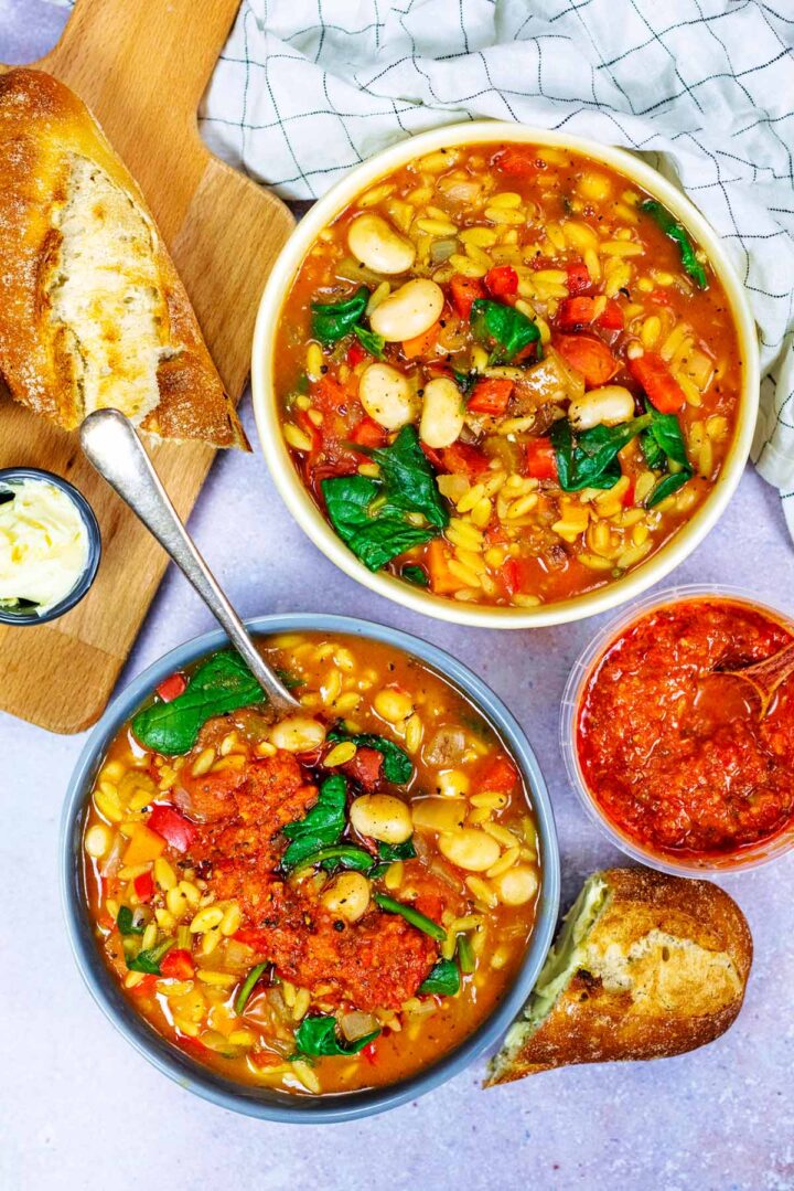 One Pot Orzo Soup - Hungry Healthy Happy