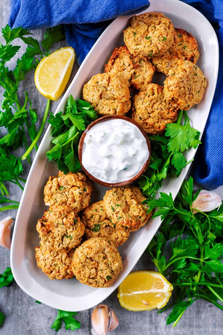 Oven Baked Falafel - Hungry Healthy Happy