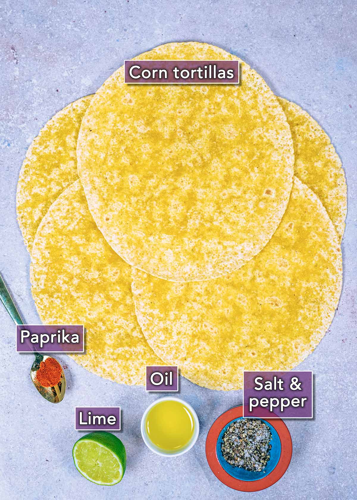 All the ingredients needed to make this recipe with text overlay labels.