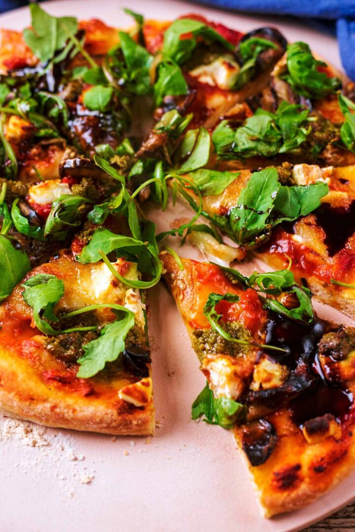 Aubergine Pizza - Hungry Healthy Happy