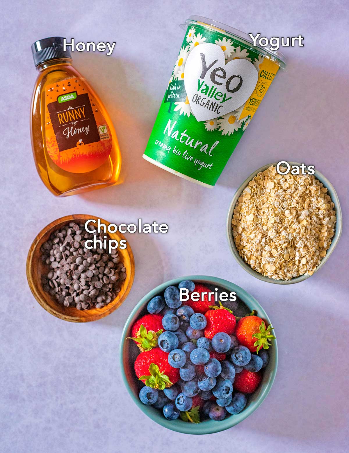 The ingredients needed to make this recipe with text overlay labels.
