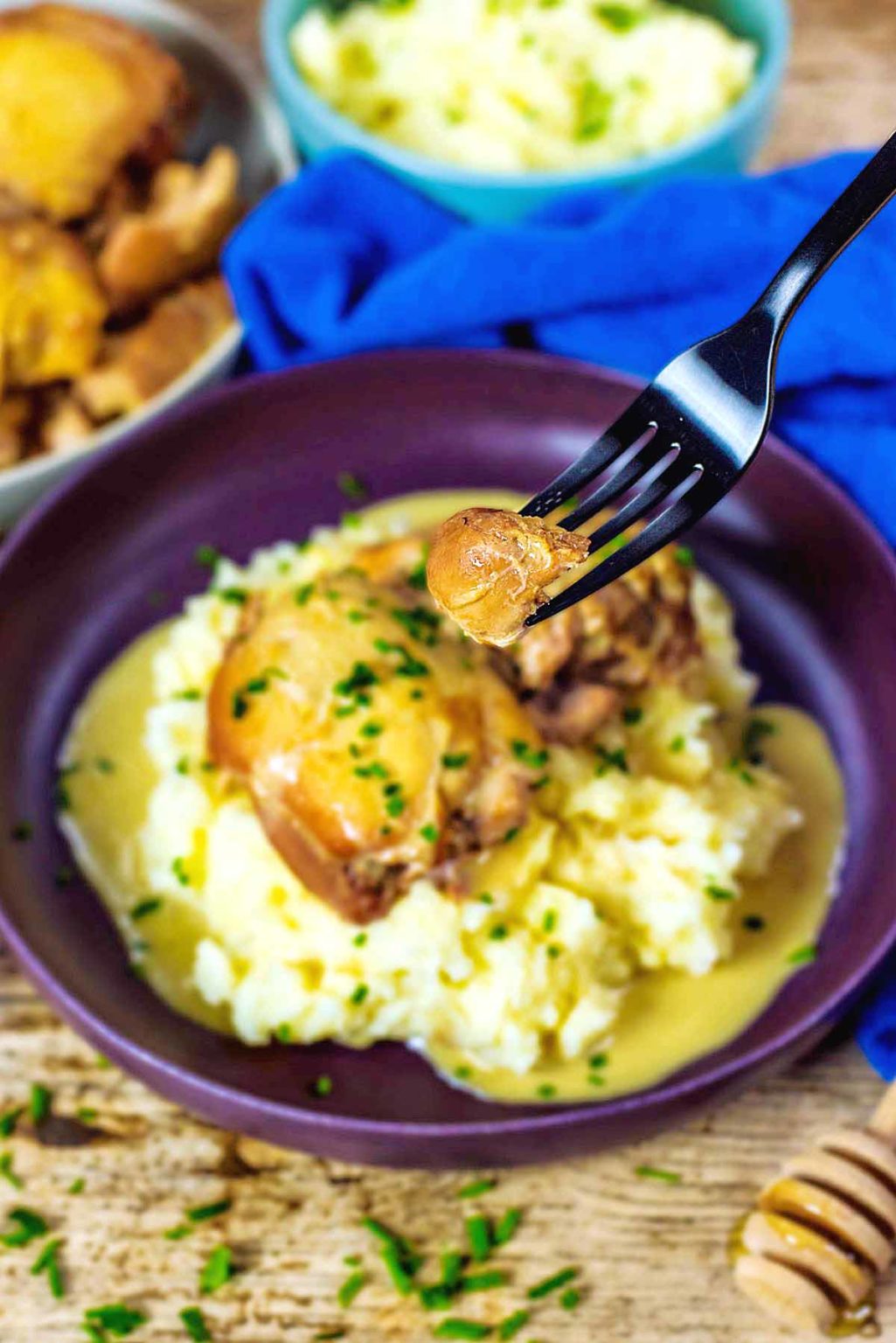 Slow Cooker Honey Mustard Chicken - Hungry Healthy Happy