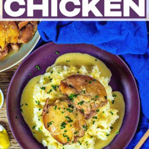 Slow Cooker Honey Mustard Chicken with a text title overlay.