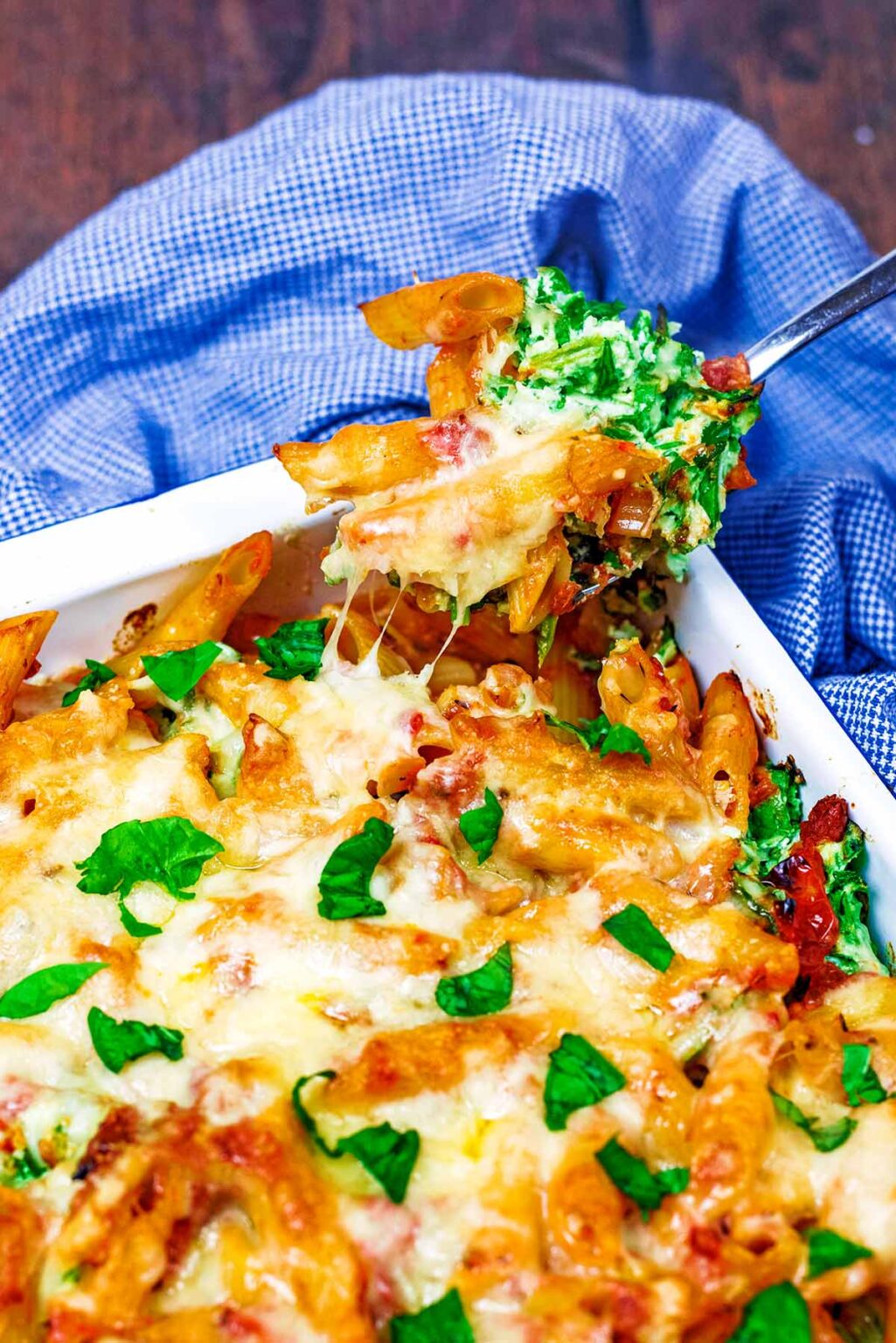 Spinach and Ricotta Pasta Bake - Hungry Healthy Happy