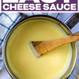 Easy Cheese Sauce with a text title overlay.