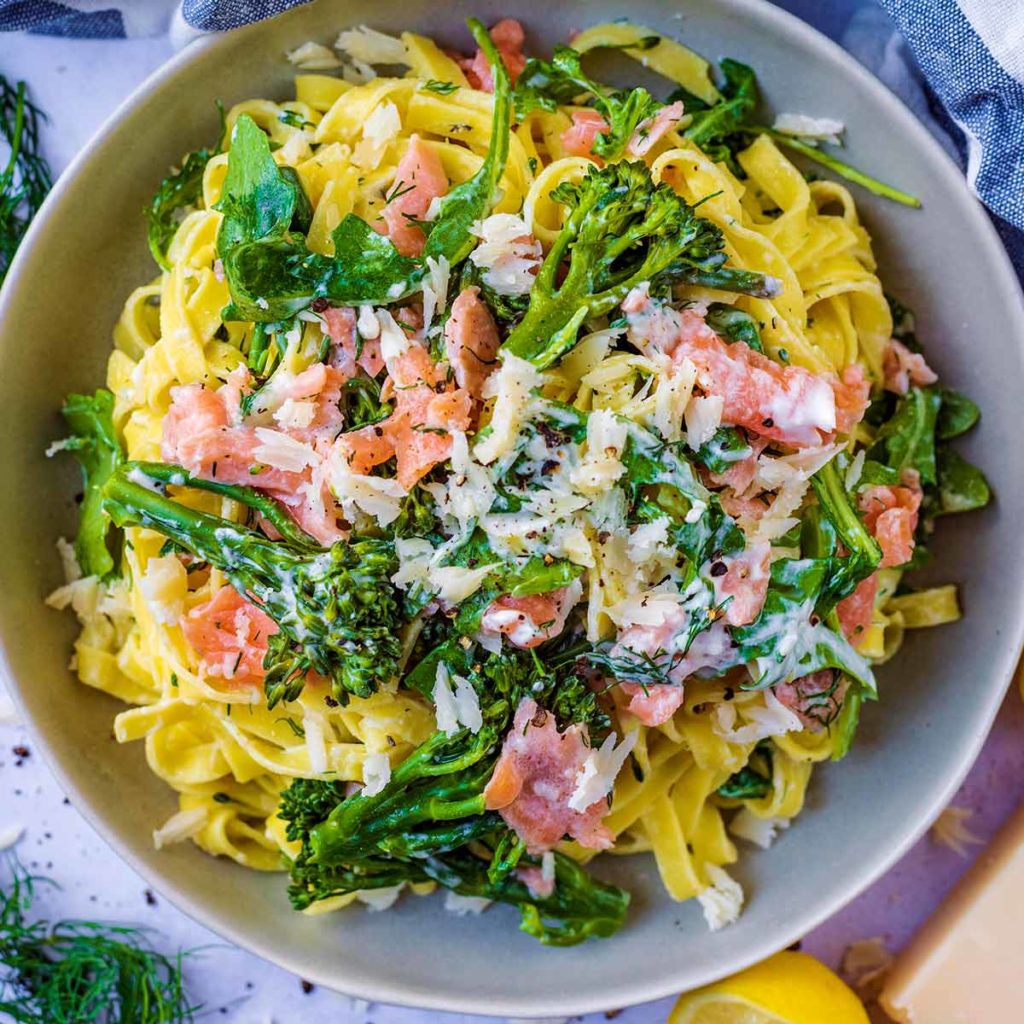 15 Minute Mackerel Pasta - Hungry Healthy Happy