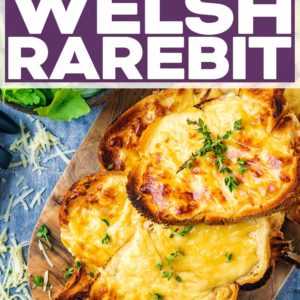 The best Welsh rarebit with a text title overlay.