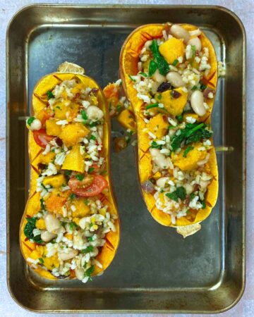 Stuffed Butternut Squash - Hungry Healthy Happy