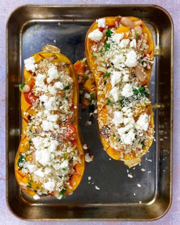 Stuffed Butternut Squash - Hungry Healthy Happy