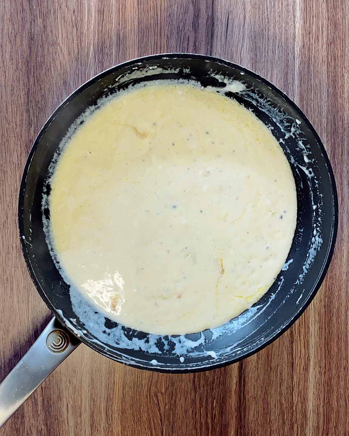 The cheese melted into a sauce.