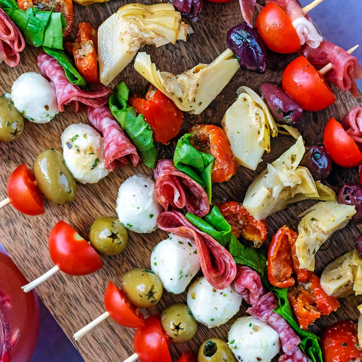 Antipasto Skewers - Baker by Nature