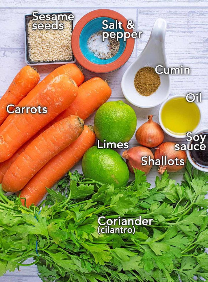 Carrot and Coriander Side Salad - Hungry Healthy Happy