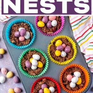 Easter nests with a text title overlay.