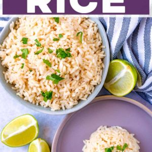 Microwave rice with a text title overlay.