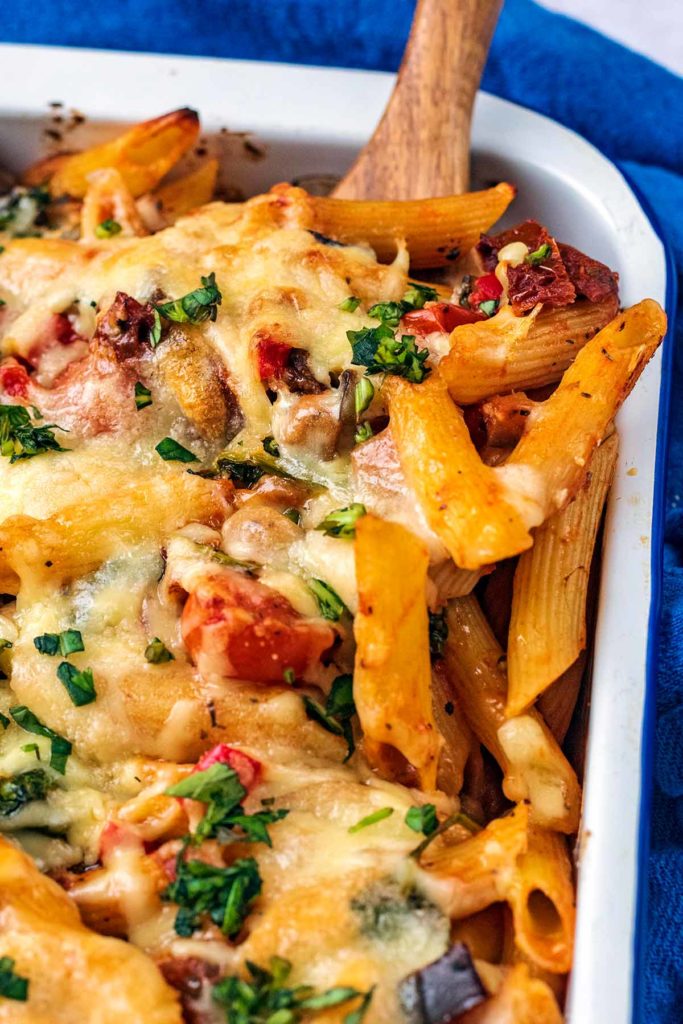 Vegetable Pasta Bake - Hungry Healthy Happy