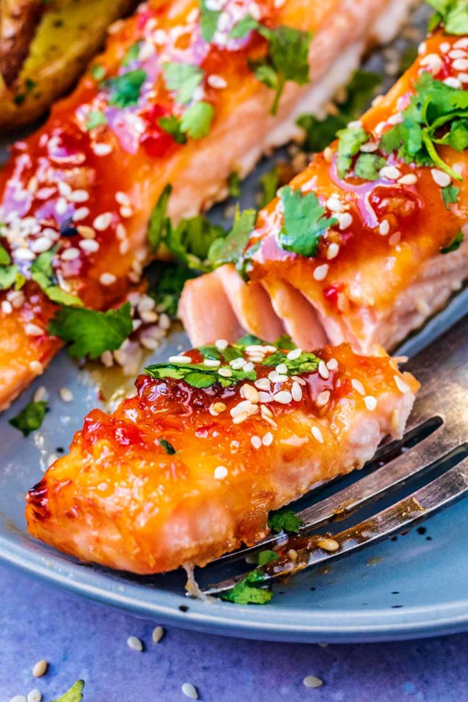 Sweet Chilli Salmon - Hungry Healthy Happy