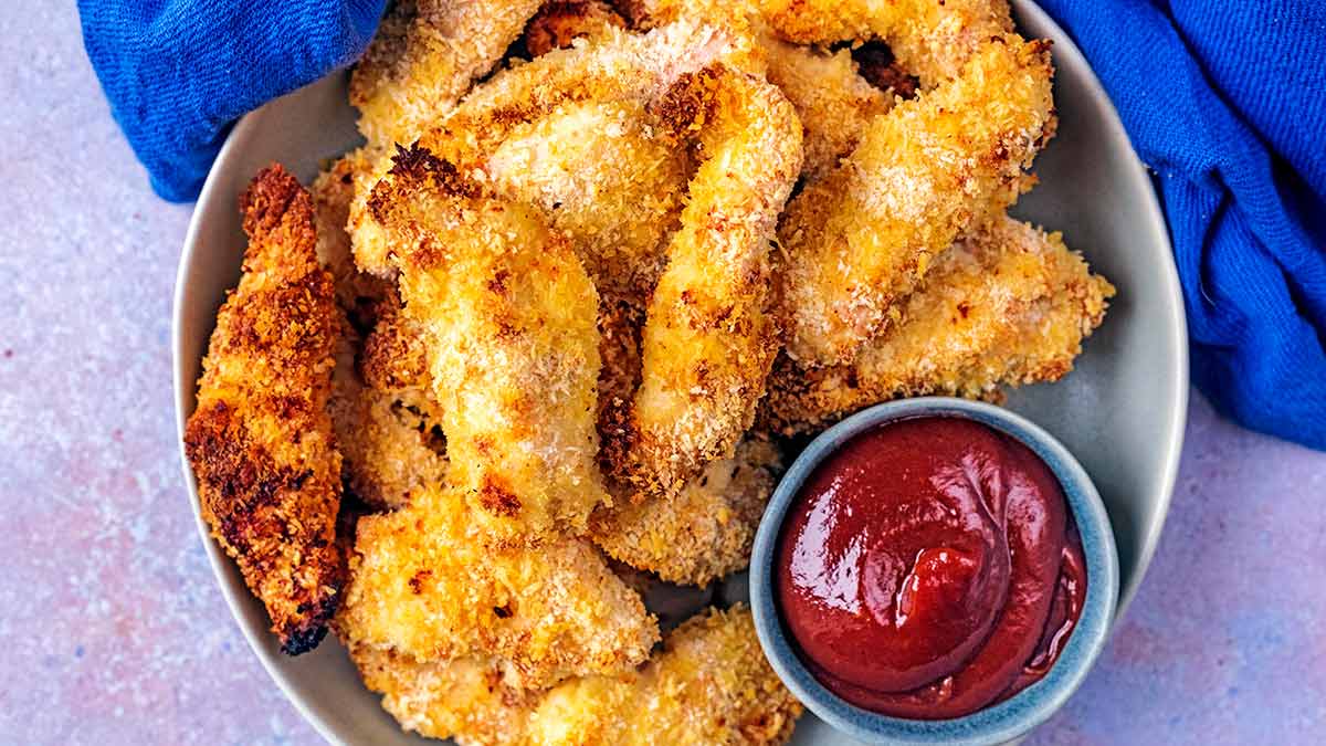 Crispy Chicken Goujons Hungry Healthy Happy