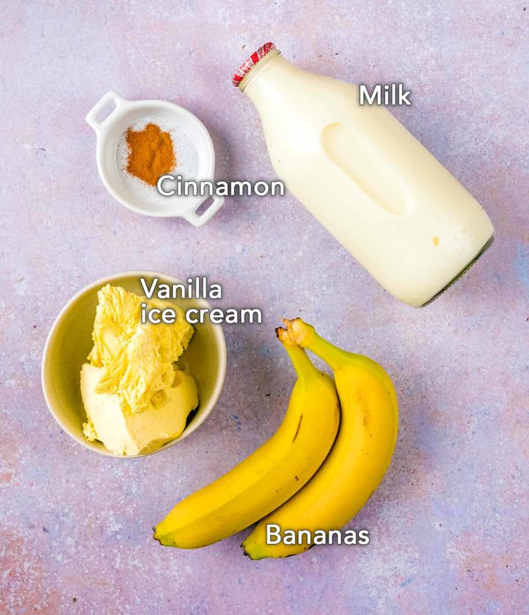 Easy Banana Milkshake - Hungry Healthy Happy