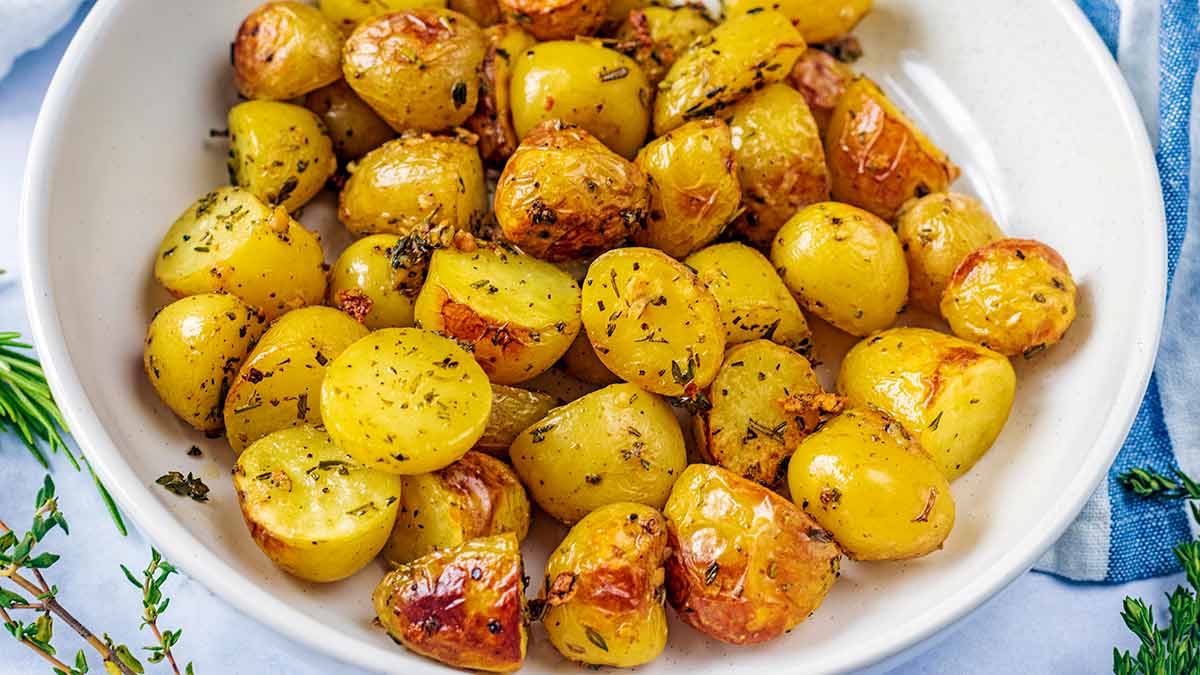 Oven Roasted Baby Potatoes - Jersey Girl Cooks