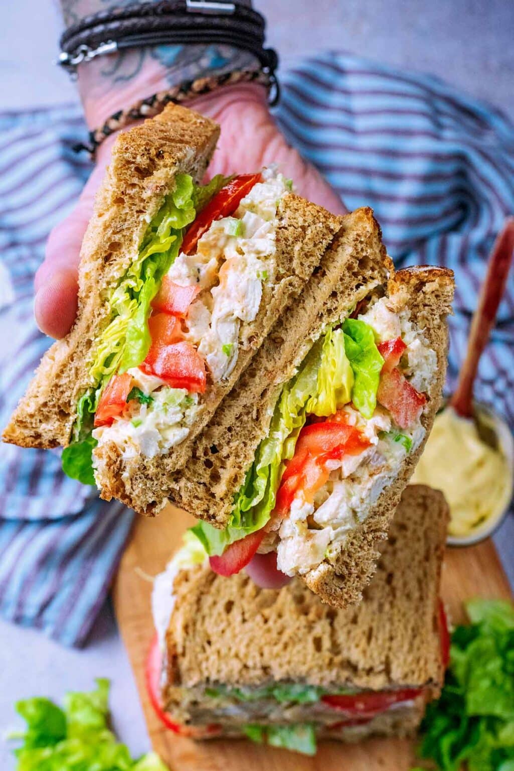 Chicken Mayo Sandwich - Hungry Healthy Happy