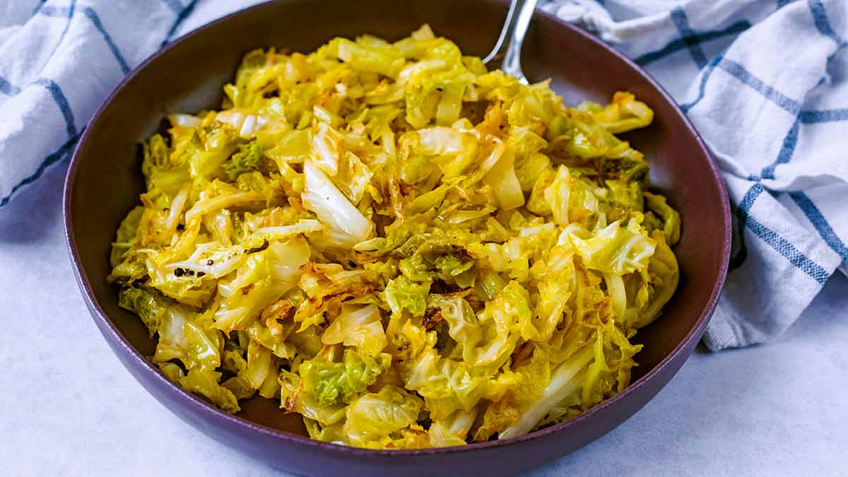 Easy Sautéed Cabbage - Hungry Healthy Happy