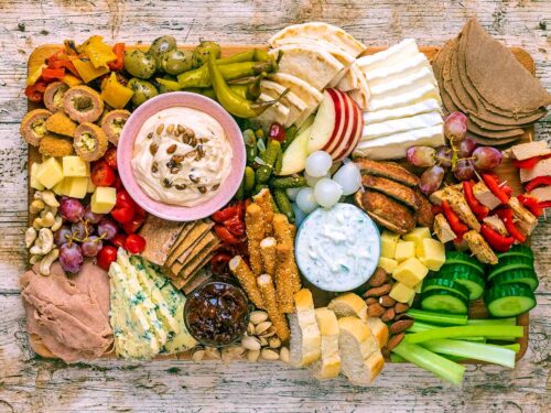 Simple Vegetarian Charcuterie Board - Fork in the Kitchen