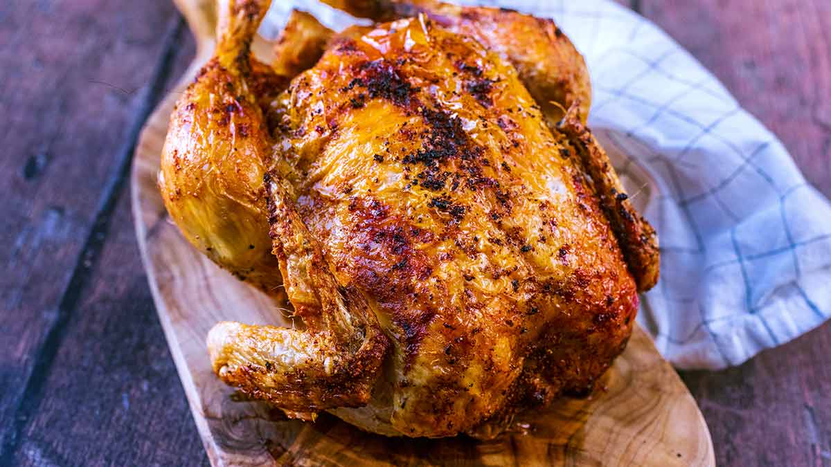 Air Fryer Whole Chicken - Hungry Healthy Happy