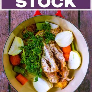 Chicken stock with a text title overlay.