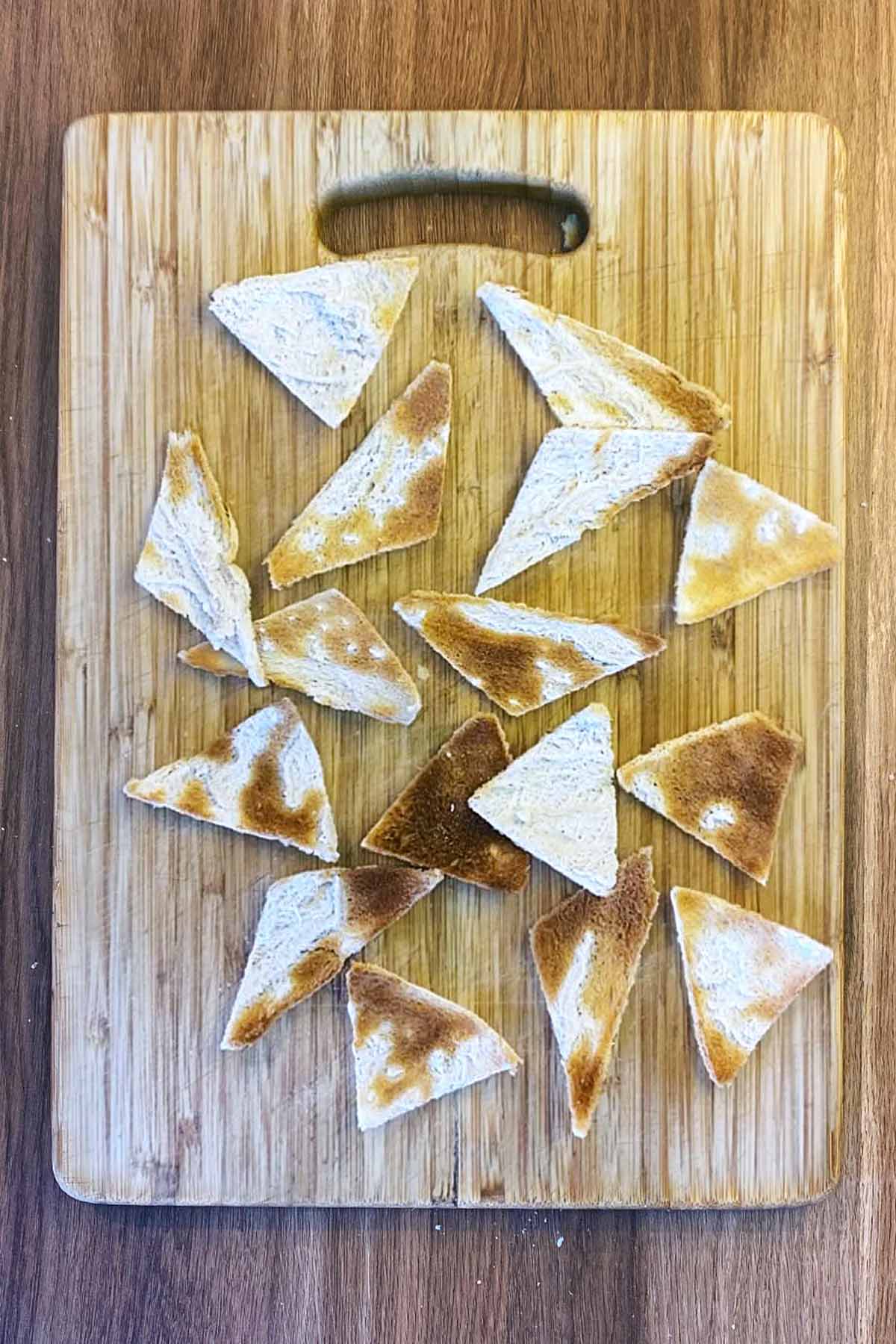 The triangles toasted.