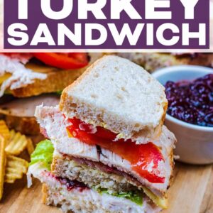 Leftover Turkey Sandwich with a text title overlay.