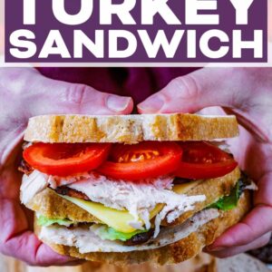 Leftover Turkey Sandwich with a text title overlay.